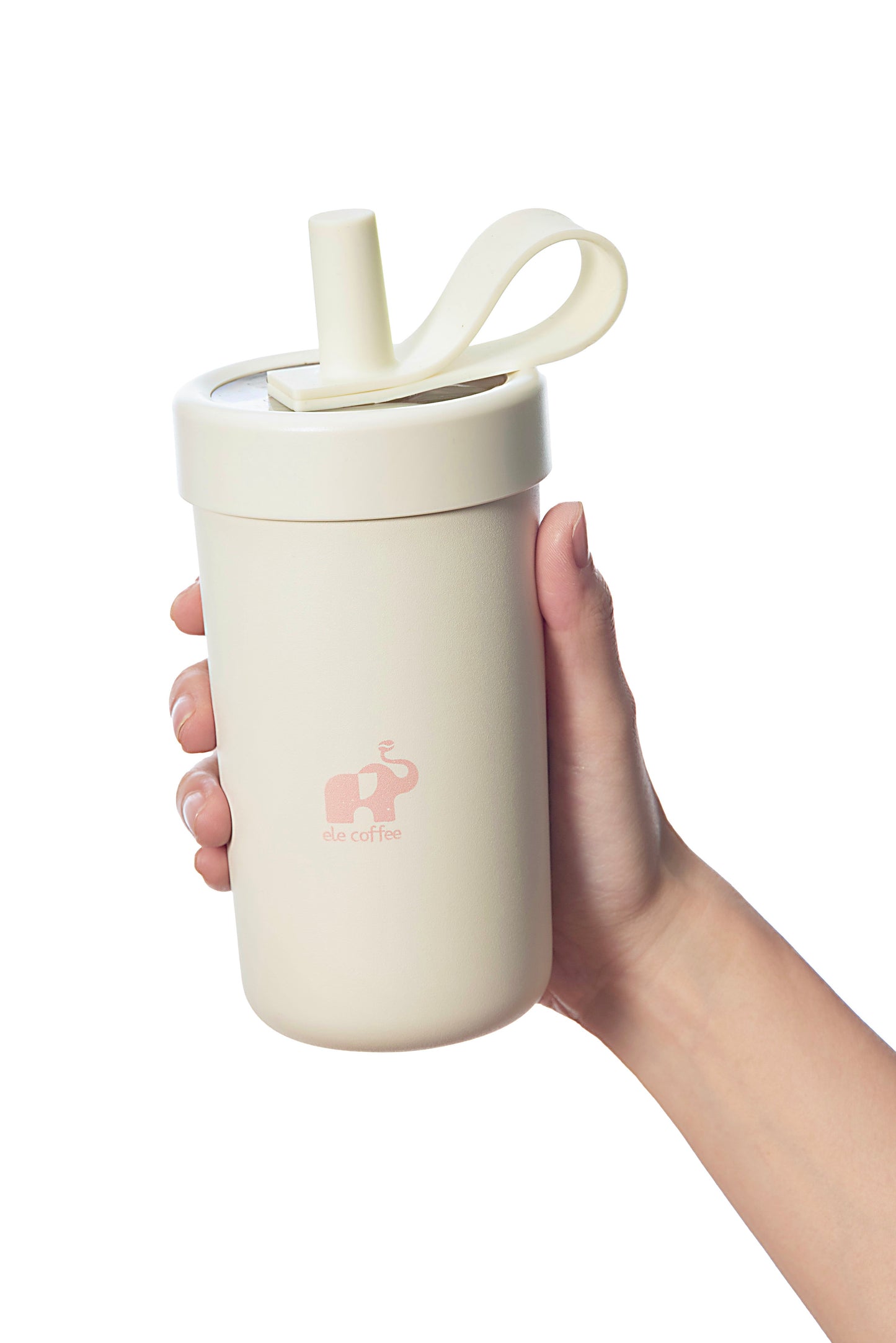 ELE Glass Tumbler with Lid & Straw