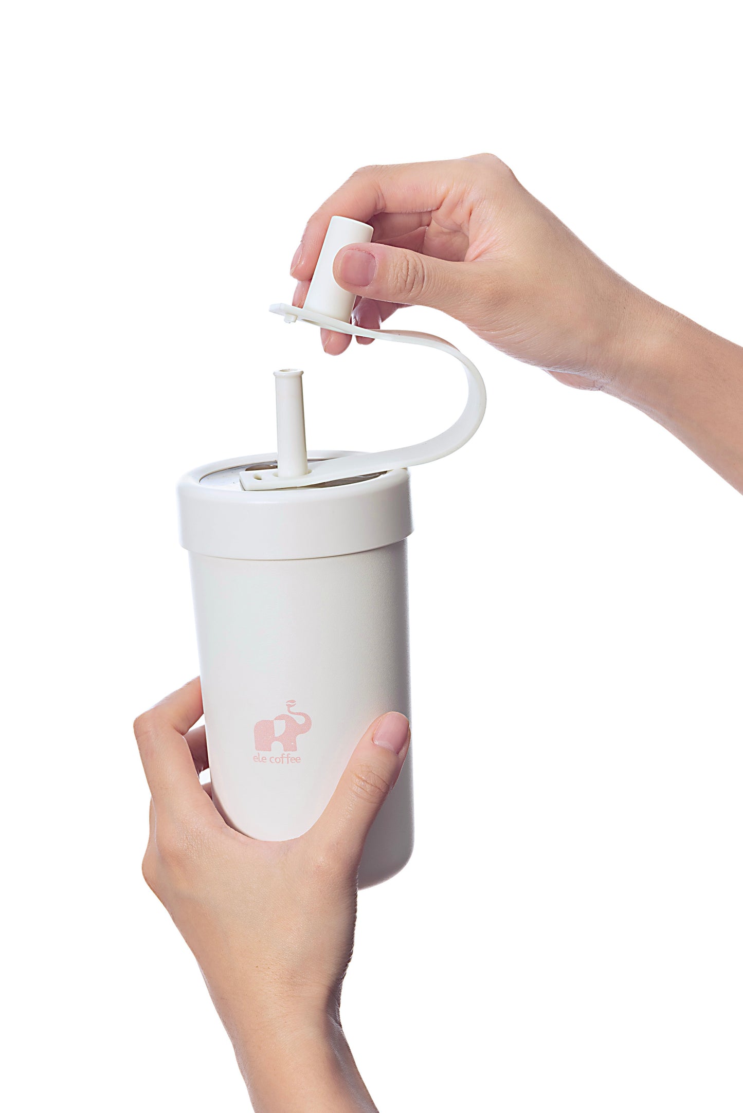 ELE Glass Tumbler with Lid & Straw