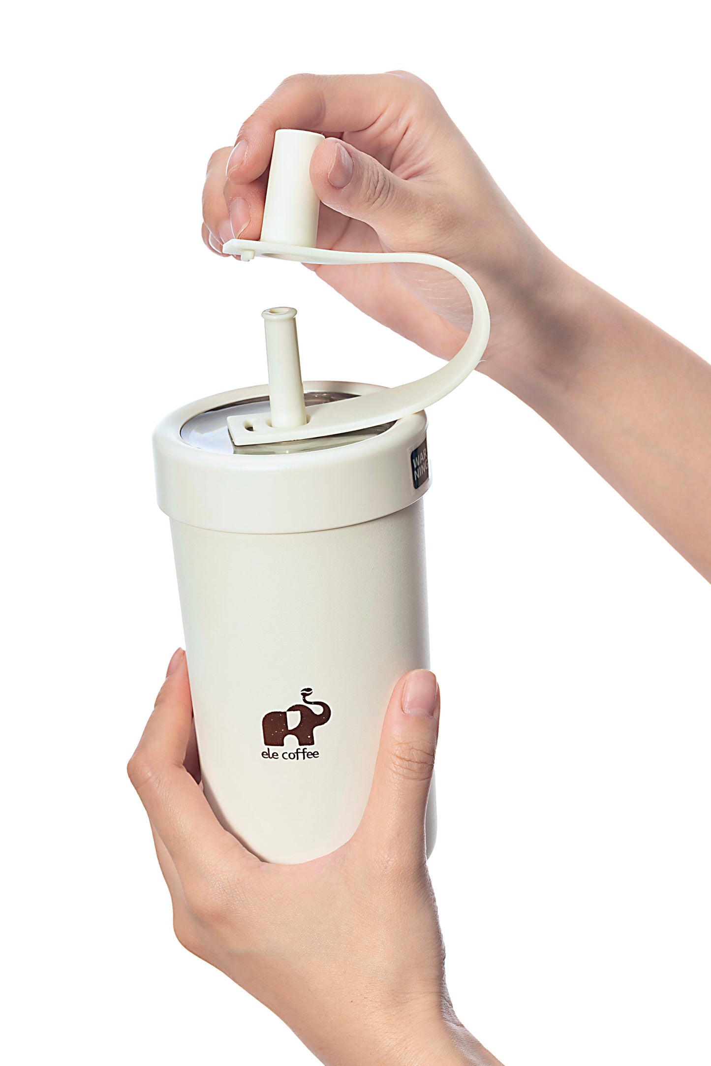 ELE Glass Tumbler with Lid & Straw