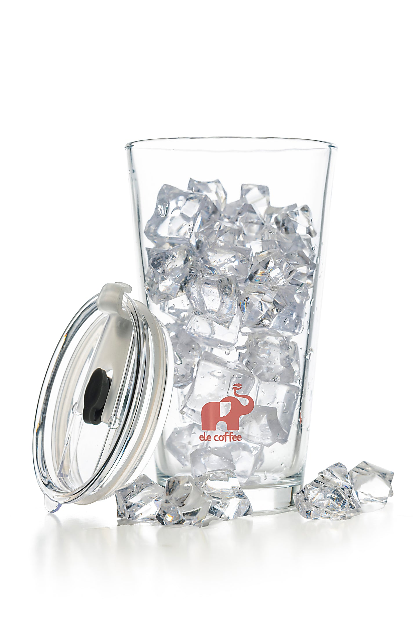 ELE Glass Tumbler with Lid & Straw