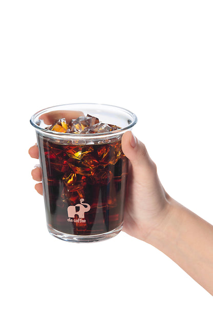 ELE Glass Tumbler with Lid & Straw